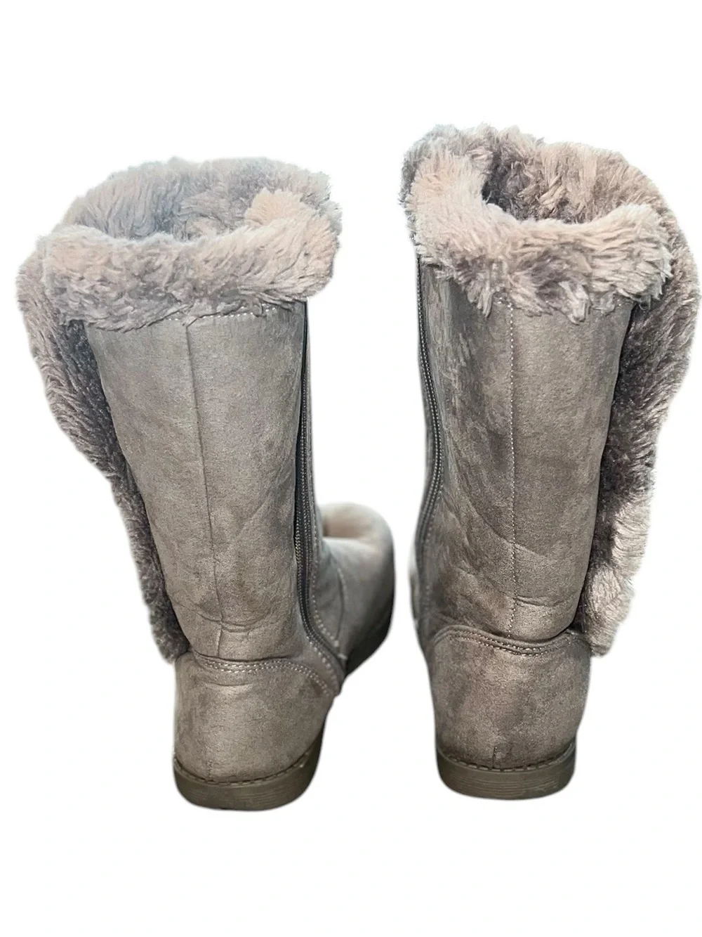 Cat & Jack Girl Hart Boots Faux Fur Faux Suede Size 13